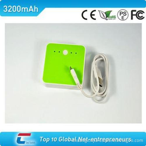 3200mAh battery charger with double USB outputs